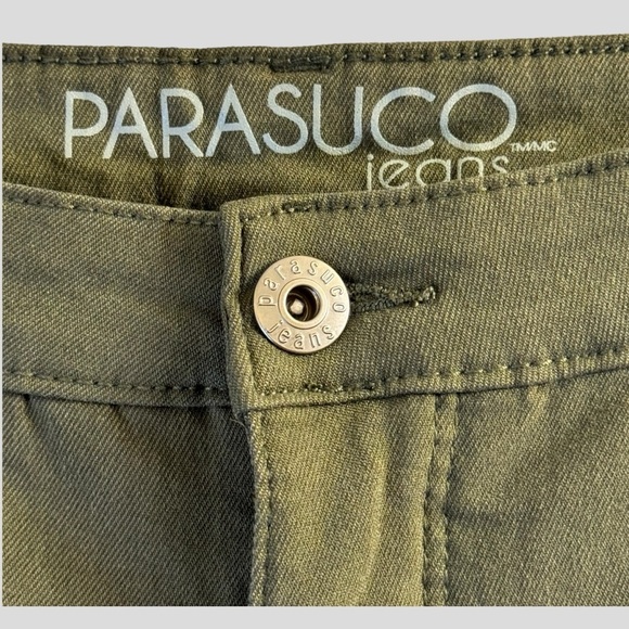 Parasuco Women’s Pants 18 Army Green Straight Leg - Picture 3 of 13